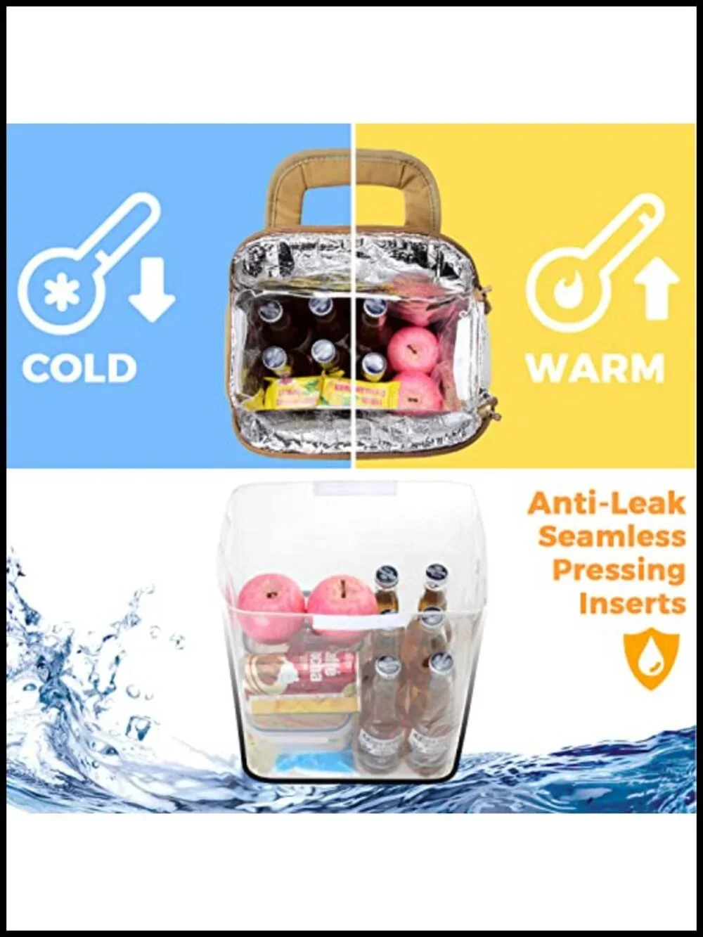 Tactical Insulated Backpack Cooler Lunch Bag for Work Picnic Hiking 24 Cans